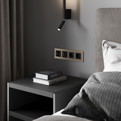 Рамка на 4 поста Senso (шампань, стекло soft-touch) Werkel W0043111 a064579