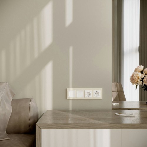 Рамка на 4 поста Slab (айвори матовый) Werkel a062809 W0042962