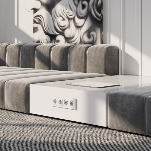 Рамка на 4 поста Slab (белый матовый) Werkel a062797 W0042961