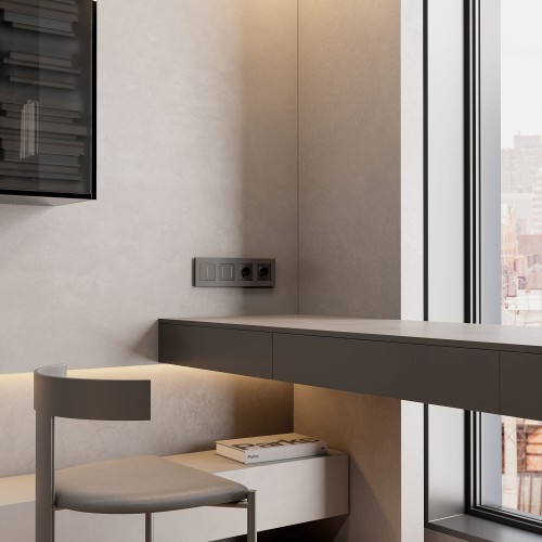 Рамка на 4 поста Slab (бронза матовый) Werkel a062816 W0042963