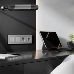 Рамка на 4 поста Slab (серебро матовый) Werkel a062817 W0042965