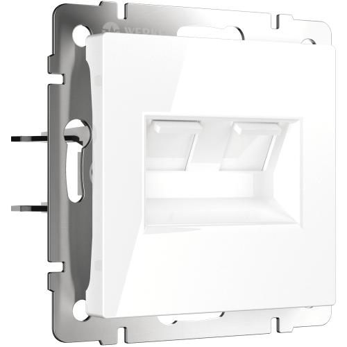 W1181101 Розетка двойная Ethernet RJ-45 (белая) Antik Werkel a051115