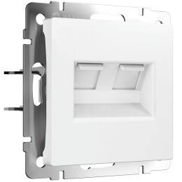 W1181161 Розетка двойная Ethernet RJ-45 (белый матовый) Werkel a062408
