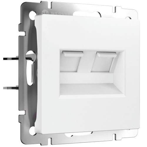 W1181161 Розетка двойная Ethernet RJ-45 (белый матовый) Werkel a062408