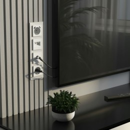 W1181161 Розетка двойная Ethernet RJ-45 (белый матовый) Werkel a062408