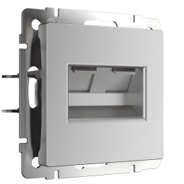 W1181106 Розетка двойная Ethernet RJ-45  (серебряный) Antik Werkel a051523