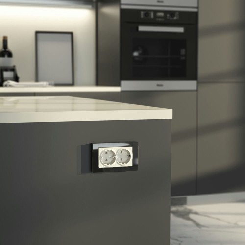 W1172062 Розетка двойная с заземлением (айвори матовый) Werkel a062427