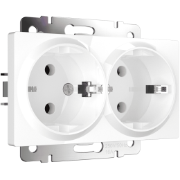 W1172001 Розетка двойная с заземлением (белая) Antik Werkel a051129