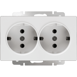 W1172001 Розетка двойная с заземлением (белая) Antik Werkel a051129