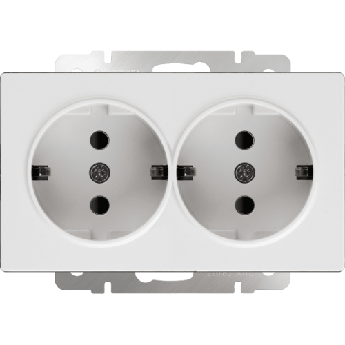 W1172001 Розетка двойная с заземлением (белая) Antik Werkel a051129