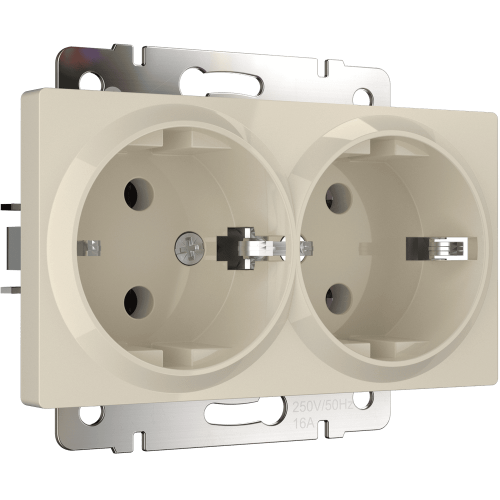 W1172003 Розетка двойная с заземлением (слоновая кость) Antik Werkel a051465