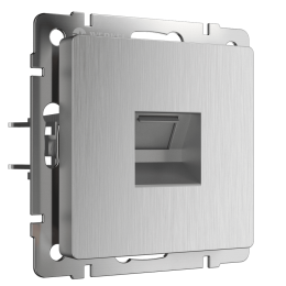 W1181009 Розетка Ethernet RJ-45 (cеребряный рифленый) Antik Werkel a051360