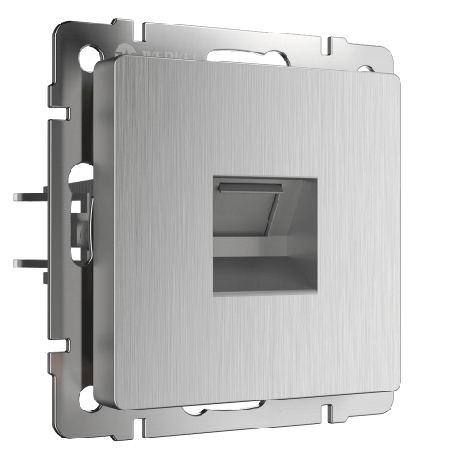 W1181009 Розетка Ethernet RJ-45 (cеребряный рифленый) Antik Werkel a051360