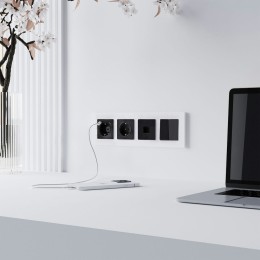 W1181048 Розетка Ethernet RJ-45 (черный акрил) Werkel a064046