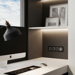 W1181044 Розетка Ethernet RJ-45 (графит акрил) Werkel a064095