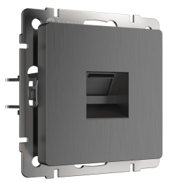 W1181004 Розетка Ethernet RJ-45 (графит рифленый) Antik Werkel a050748