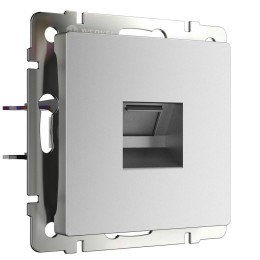 W1181065 Розетка Ethernet RJ-45 (серебряный матовый) Werkel a063620