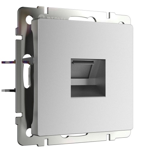 W1181065 Розетка Ethernet RJ-45 (серебряный матовый) Werkel a063620