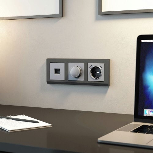 W1181065 Розетка Ethernet RJ-45 (серебряный матовый) Werkel a063620