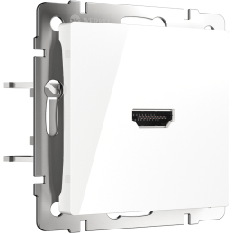 W1186001 Розетка HDMI (белый) Aluminium Werkel a051121
