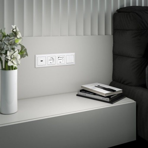 W1171701 Розетка с быстрой зарядкой USB Type A+С белая Werkel a056272