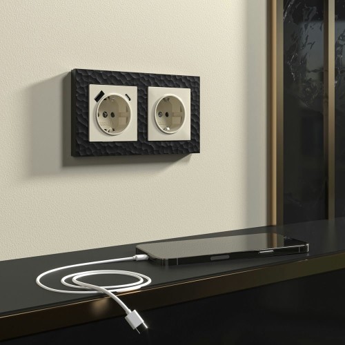 W1171703 Розетка с быстрой зарядкой USB Type A+С слоновая кость Werkel a056273