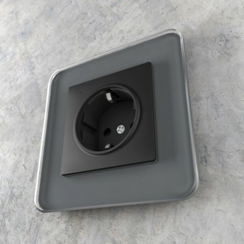 W1171408 Розетка с подсветкой черный матовый Werkel a054523