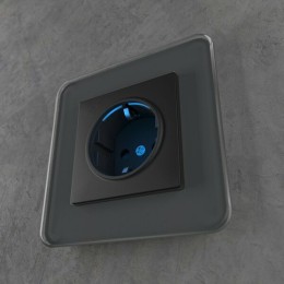 W1171408 Розетка с подсветкой черный матовый Werkel a054523