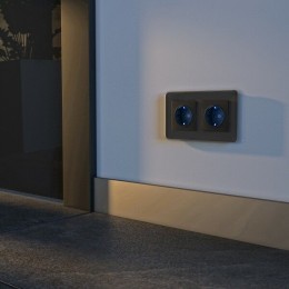 W1171408 Розетка с подсветкой черный матовый Werkel a054523