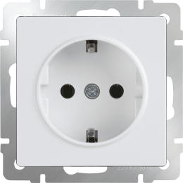 W1171001 Розетка с заземлением (белая) Antik Werkel a051127