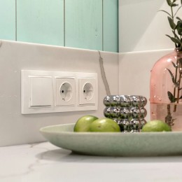 W1171001 Розетка с заземлением (белая) Antik Werkel a051127