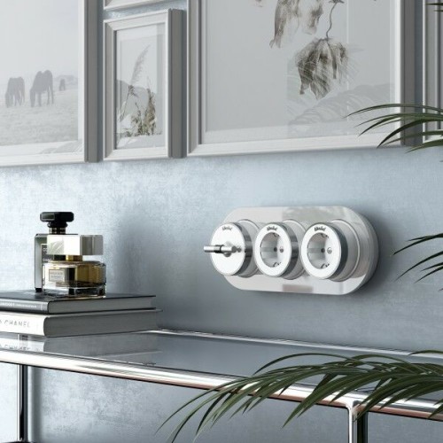 W5871050 Розетка с заземлением (белый матовый/хром) Vintage Werkel a055918