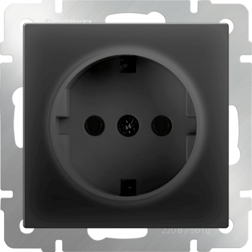 W1171008 Розетка с заземлением  (черный матовый) Antik Werkel a051600