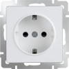 W1171101 Розетка с заземлением и шторками (белая) Antik Werkel a051139