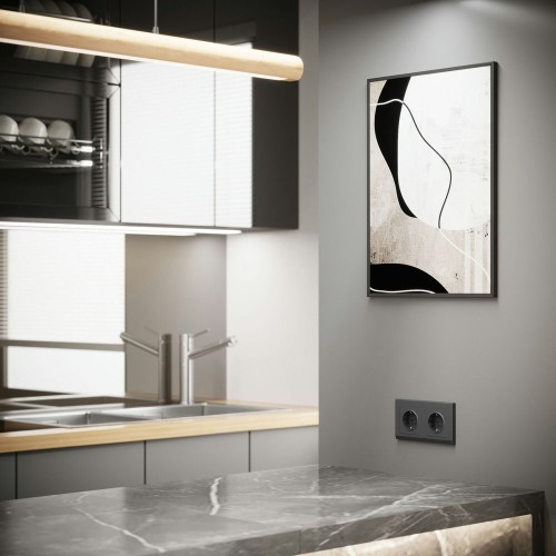 W1171164 Розетка с заземлением и шторками (графит матовый) Werkel a063104