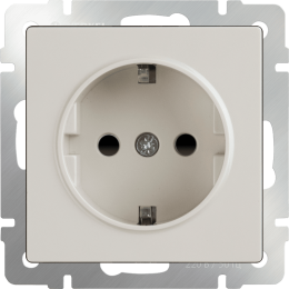 W1171103 Розетка с заземлением и шторками (слоновая кость) Antik Werkel a051480