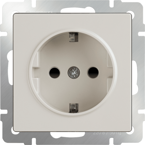 W1171103 Розетка с заземлением и шторками (слоновая кость) Antik Werkel a051480