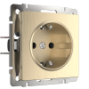 W1171010 Розетка с заземлением (шампань рифленый) Antik Werkel a051434