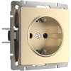W1171011 Розетка с заземлением (шампань) Antik Werkel a050867
