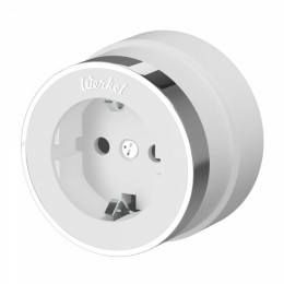 W5871050 Розетка с заземлением (белый матовый/хром) Vintage Werkel a055918