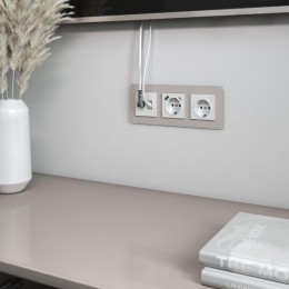 W1181301 Розетка ТВ+Ethernet RJ-45 6 cat. (белый) Werkel a056109