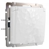 W1271201 Розетка влагозащ. с зазем. с защит. крышкой и шторками (белый) Hammer Werkel a052021
