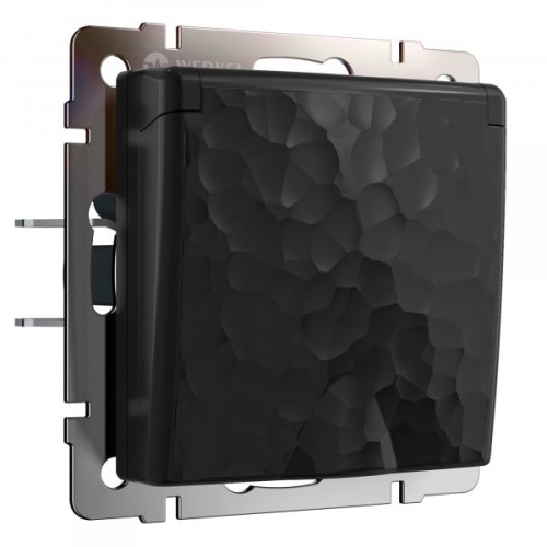 W1271208 Розетка двойная с заземлением (черный) Hammer Werkel a052053