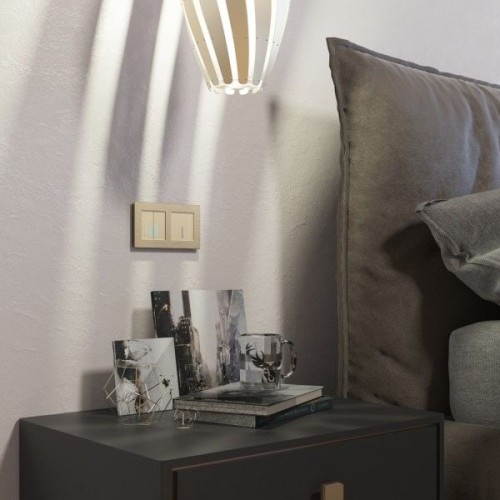 W4520611 Умный сенсорный выключатель двухклавишный шампань Werkel a048329