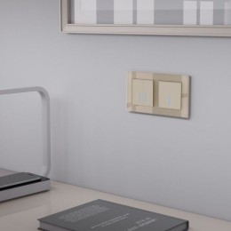 W4520611 Умный сенсорный выключатель двухклавишный шампань Werkel a048329