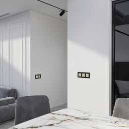 W4522011 Сенсорный выключатель двухклавишный с подсветкой (шампань) Werkel a063604