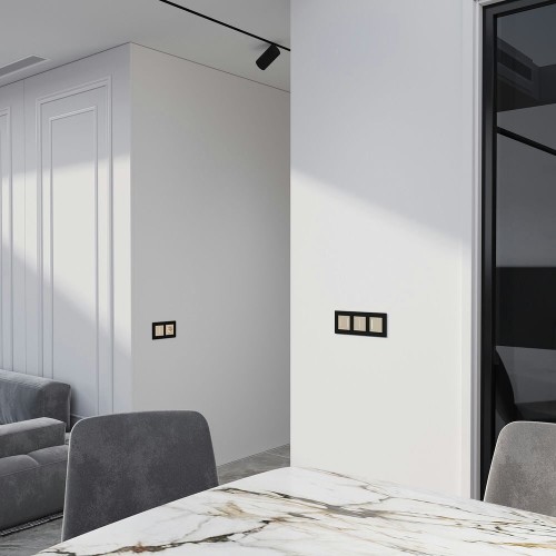 W4522011 Сенсорный выключатель двухклавишный с подсветкой (шампань) Werkel a063604