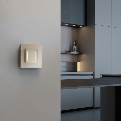 W4522011 Сенсорный выключатель двухклавишный с подсветкой (шампань) Werkel a063604