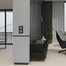 W4512006 Сенсорный выключатель одноклавишный с подсветкой (серебряный) Werkel a063599