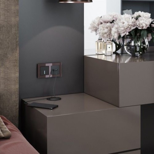 W4510608 Умный сенсорный выключатель одноклавишный черный матовый Werkel a048326